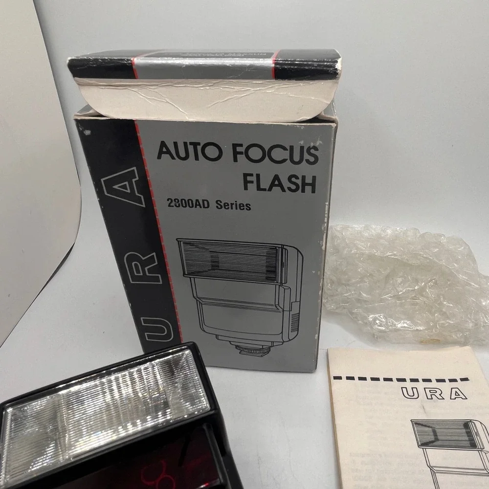 URA 2800ADM Auto Focus Flash 2800AD‎ Series For Minolta Maxxum W/ Box Manual